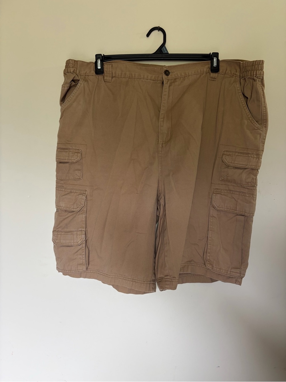 Boulder Creek King Size 48 Men’s Big & Tall Cargo Shorts Khaki Stacked Pockets
